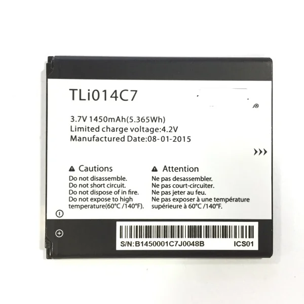 

3.7V 1450mAh TLi014C7 For Alcatel OneTouch Pixi First 4024D 4.0" Battery