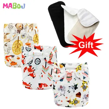 

MABOJ Cloth Diapers Baby Pocket Cloth Diaper One Size Waterproof Nappy Reusable Cloth Nappies Set Washable Wholesale New