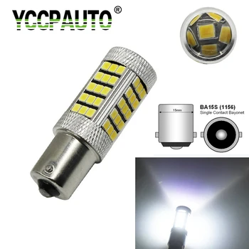 

YCCPAUTO 1156 BA15S T20 7443 7440 1157 BAY15D LED Bulb White 66 SMD 2835 Car Back Up Reverse Turn Signal Tail Brake Light 1Pcs