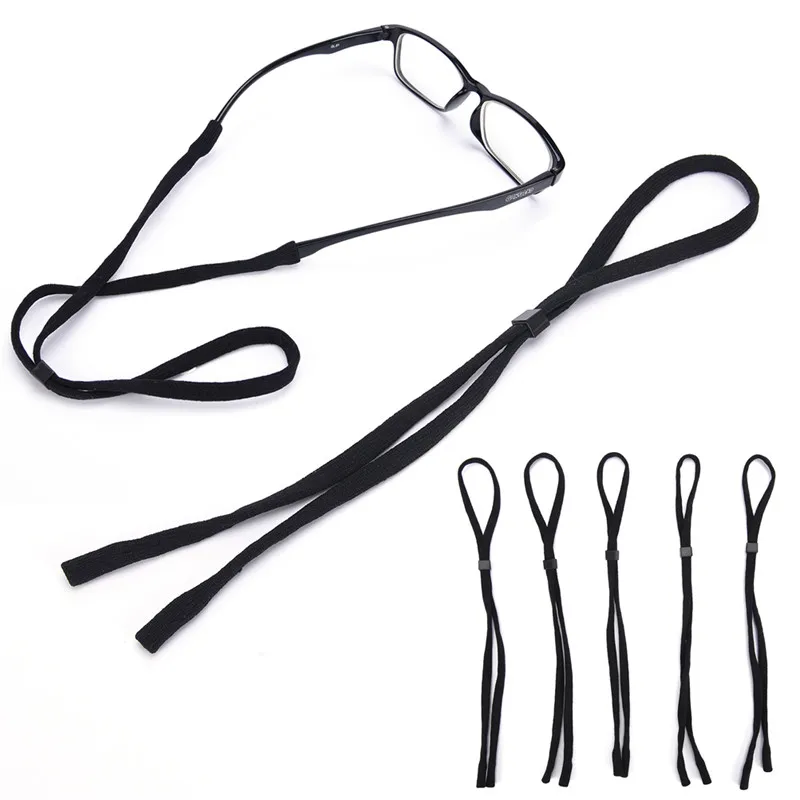 5PCS Sunglasses Neck Cord Strap String Lanyard Holder Adjustable Black