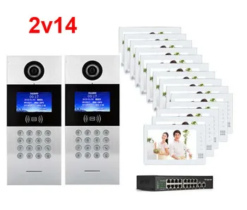 

XinSiLu New arrival HD digital video intercom doorbell TCP/IP residential intelligent electronic access control system 2V14