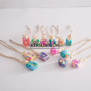 

Perfume Bottle Soft Clay Aroma Essential Oil Bottle Women Cosmetic Container Car pendant F1413