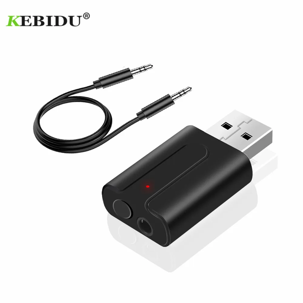 Беспроводной аудио ресивер KEBIDU с Bluetooth 5 0 стереозвук 3 мм AUX разъем USB-приемник мини