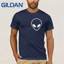 GILDAN внеземной инопланетянин голова карман Смешные футболка верующего