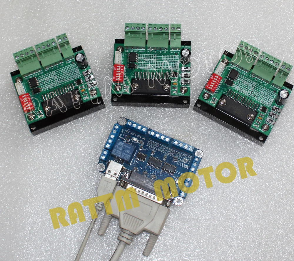 

3PCS 3.5A TB6560 Single Axis CNC Stepper Motor Driver 16 Microstep & 5 axis CNC Breakout board interface V5 type MACH/EMC2/KCAM4