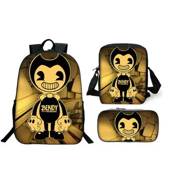 

New Arrival Bendy And The Ink Machine School Backpack Students Backpack For Teens Boys Girls Bendy and Boris Kids Backpack