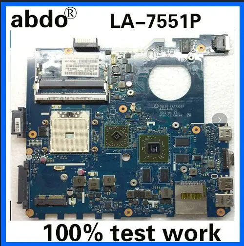 

abdo QBL50 LA-7551P for ASUS K43T K43TK K43TA X43T Notebook Motherboard 1G GPU DDR3 100% Test Work