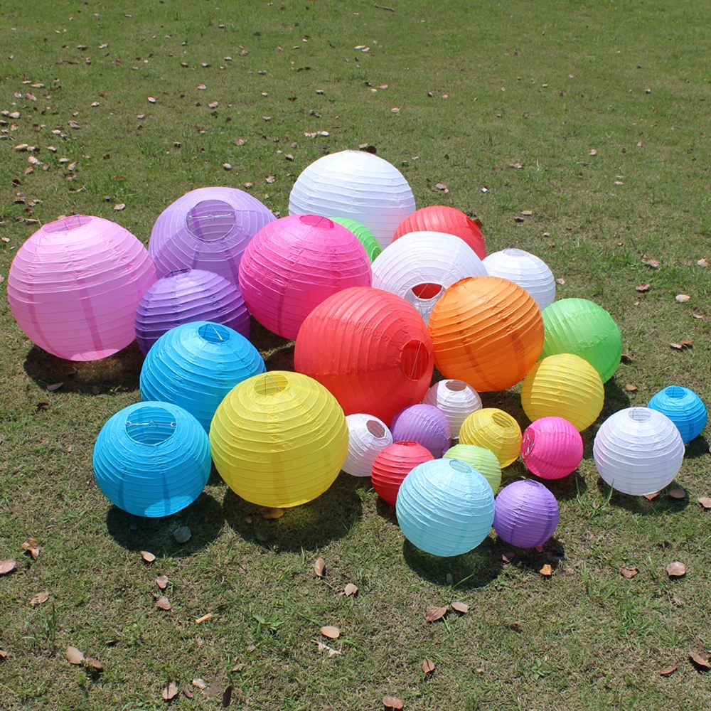 10 Pieces 12 Inch Colorful Paper Lanterns For Birthday Party and Wedding Decoration Hanging