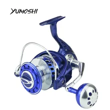YUMOSHI 4000-8000 Full Metal Spinning Fishing Reels 12+1 Ball Bearings High Speed Saltwater Sea Spinfisher Spinning Reel