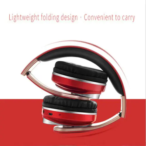 Men Wireless Bluetooth Headphone USB Rechargeable Hi Fi Super Bass Stereo Foldable Music Headset earphone Women