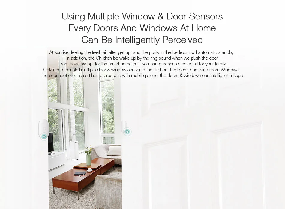 Xiao mi JIA, датчик для окон, дверей, версия ZigBee, умный дом, связь для IFTTT mi Home, приложение, звонок, будильник, светильник, установка