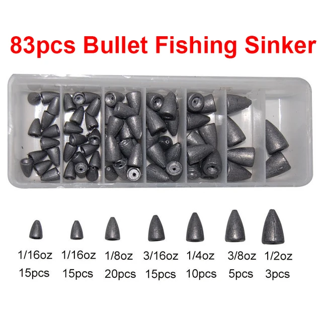Buy 83pcs Lead Fishing Sinker For Texas Rig Carp