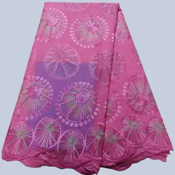 

Eyelet Swiss Voile Lace Fabric 2019 Soft Embroidery Men Dry Voile Lace Materials In Switzerland High Quality With Stones XDE01