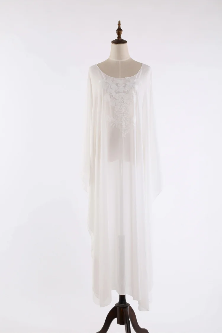 Women's Lace Kaftan Long Beach Dress Caftan Loungewear Bathing Suit-1