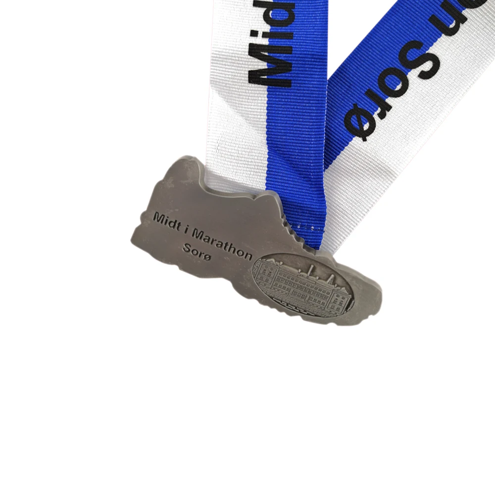Индивидуальные медаль из цинкового сплава обувь медаль серебряное покрытие под старину медали бегун медали события медали