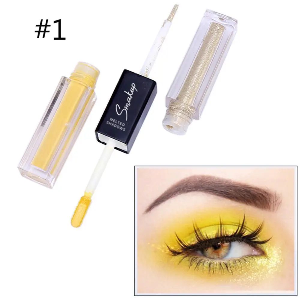 

Double-end Liquid Eye Shadow Anti-water Smudge-proof Long-lasting Colorfast Shimmer Glitter and Glow Matte Eyeshadow Liquid Hot
