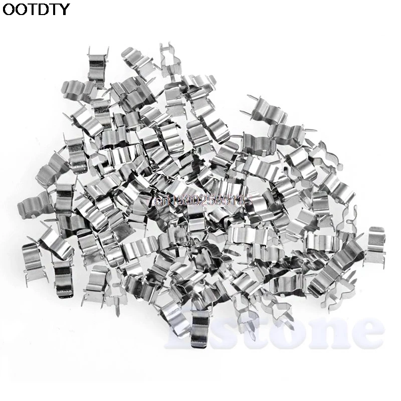 100Pcs 5*20mm Fuse Holder Clips Glass Quick Fast Blow Fuses Welding
