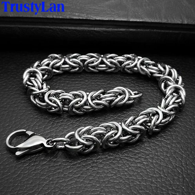 Trustylan Steel 8mm Man Bracelet Cool Male Jewelry Accessory Casual Trustylan Steel 8mm Man Bracelet Cool Male Jewelry Accessory Casual Weaved Mens Bracelets Bangles 2018