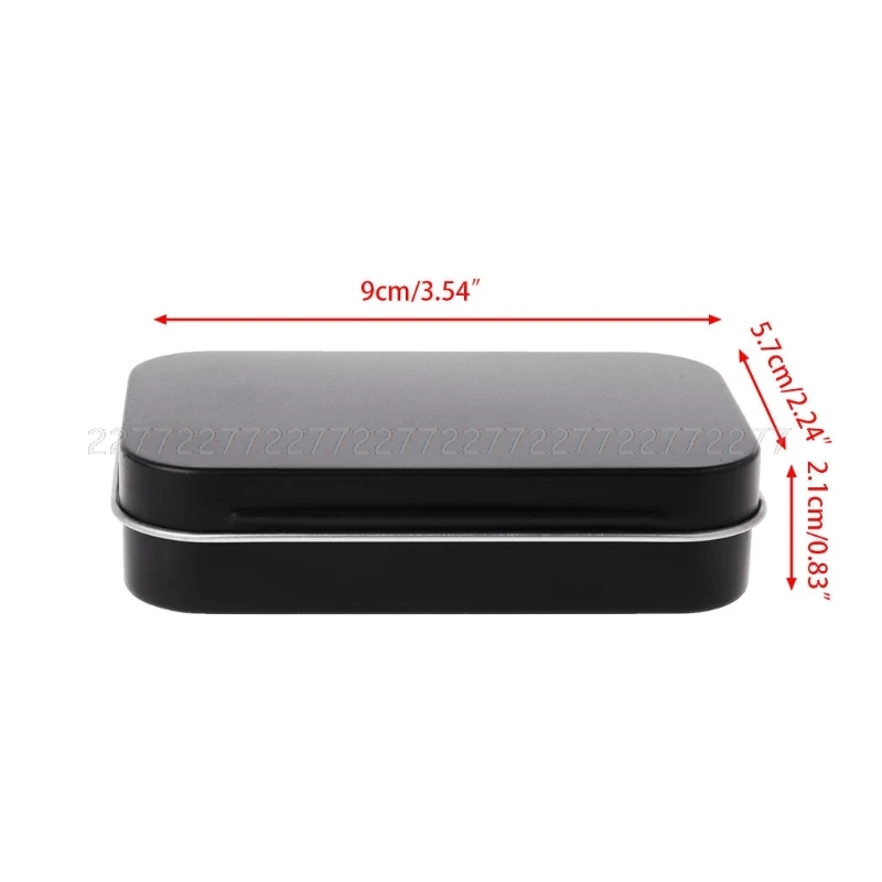 Storage Box Small Jewelry Candy Coin Key Organizer Tin Flip Black Gifts Sealed JUL05