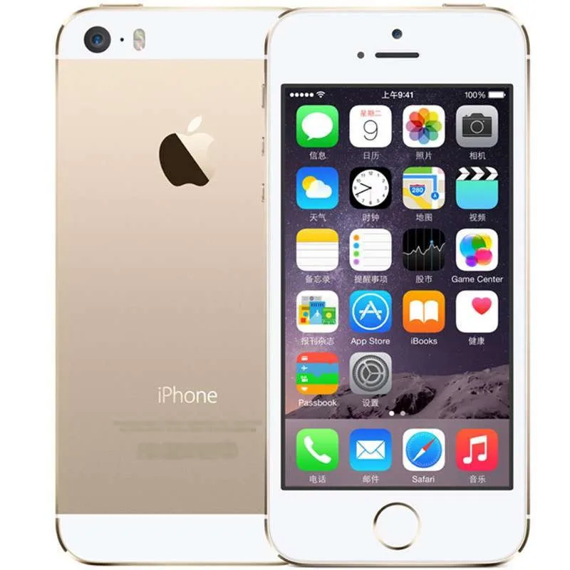 Unlocked Apple iPhone 5S 16GB 32GB ROM IOS Gold GPS GPRS A7 IPS Refurbished