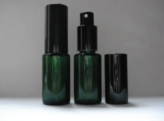 Freeshipping 15ml Dark Green Glass Spray Bottle Essential ...