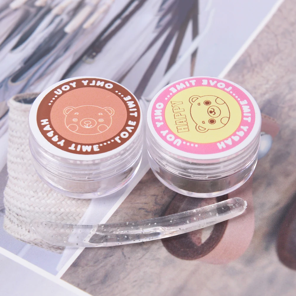 2 قطعة/المجموعة الكرتون الملونة كريم وجه الجرار وعاء السفر البلاستيك فارغة التجميل حاويات عينة البسيطة ماكياج حاويات S/M/ L حجم