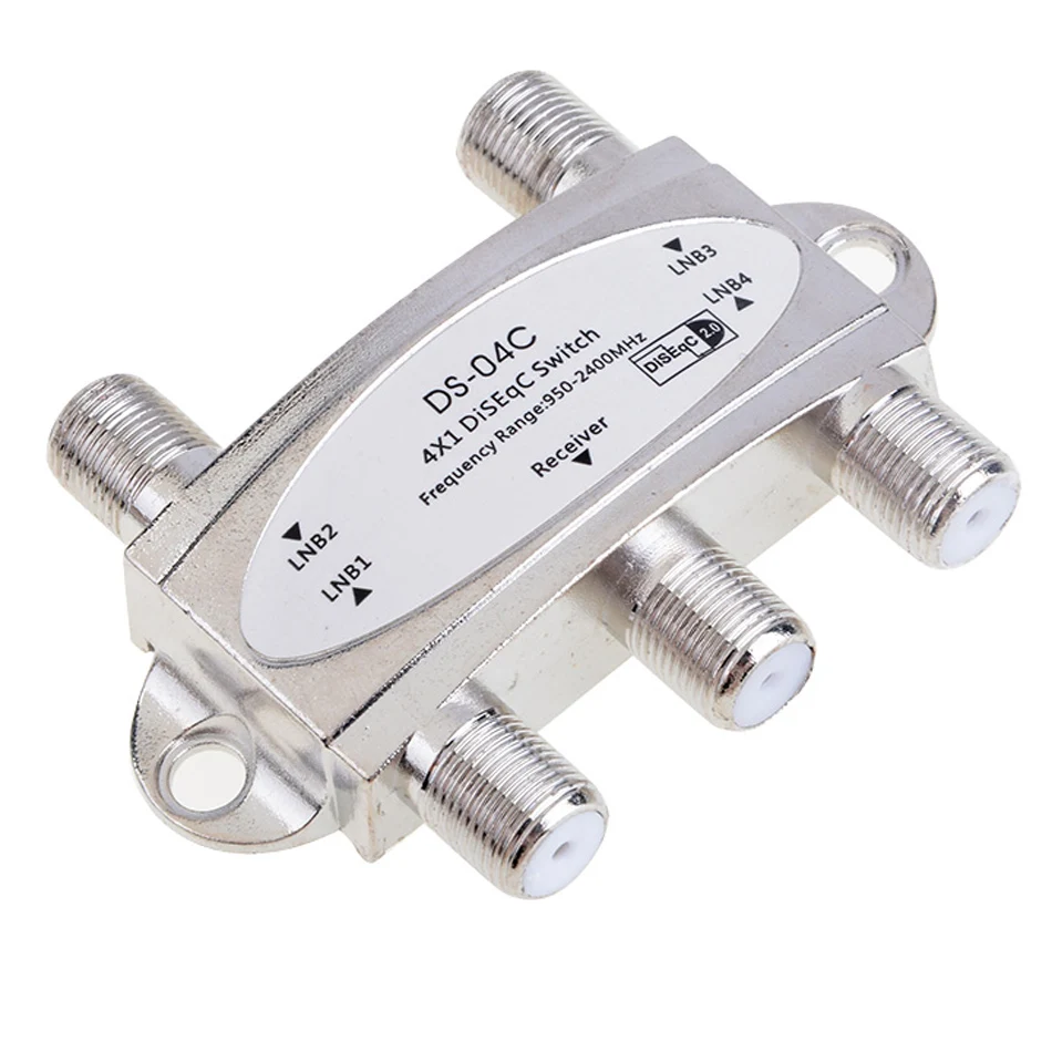 

Mini DiSEqC Switch 4x1 4 to 1 Out DiSeqc Switch Satellite Signal Antenna flat LNB Switch Model DS41 for TV Satellite Receiver