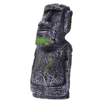 

Art Crafts Roman Portraits Artificial Statue Ornaments Fish Tank Landscape Artificial Easter Island Statue Decorations S Size