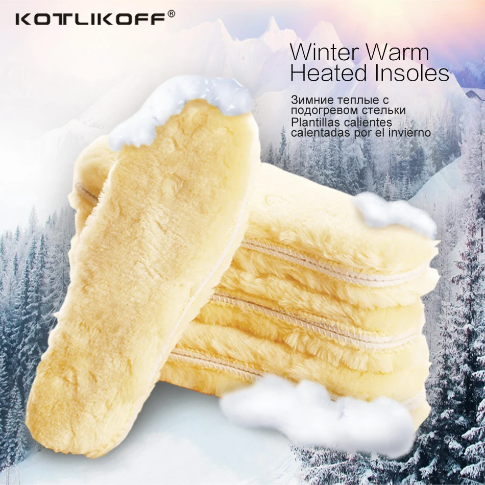 

EID 1 pair Unisex Men Wemen Winter Warm Soft Wool Winter Shoe Insole Pad Size 35-45 shoe sole pads insert Shoe accessories