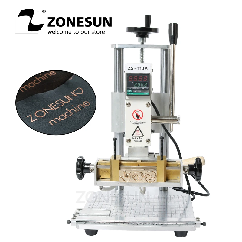 ZONESUN ZS110A Leather Bronzing Creasing Embossing Machine Hot Foil