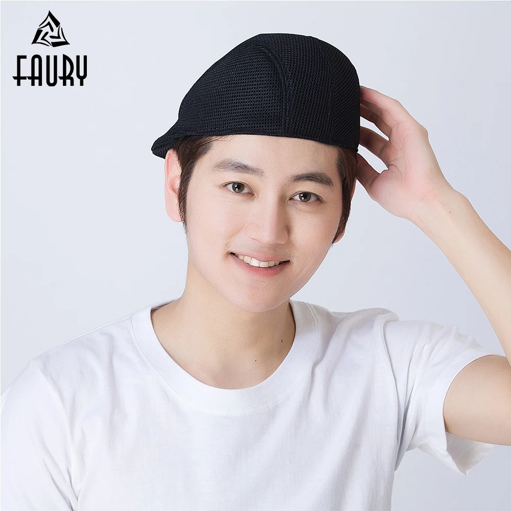 5 Colors Wholesale Men Mesh Breathable Hats Food Service Chef Kitchen