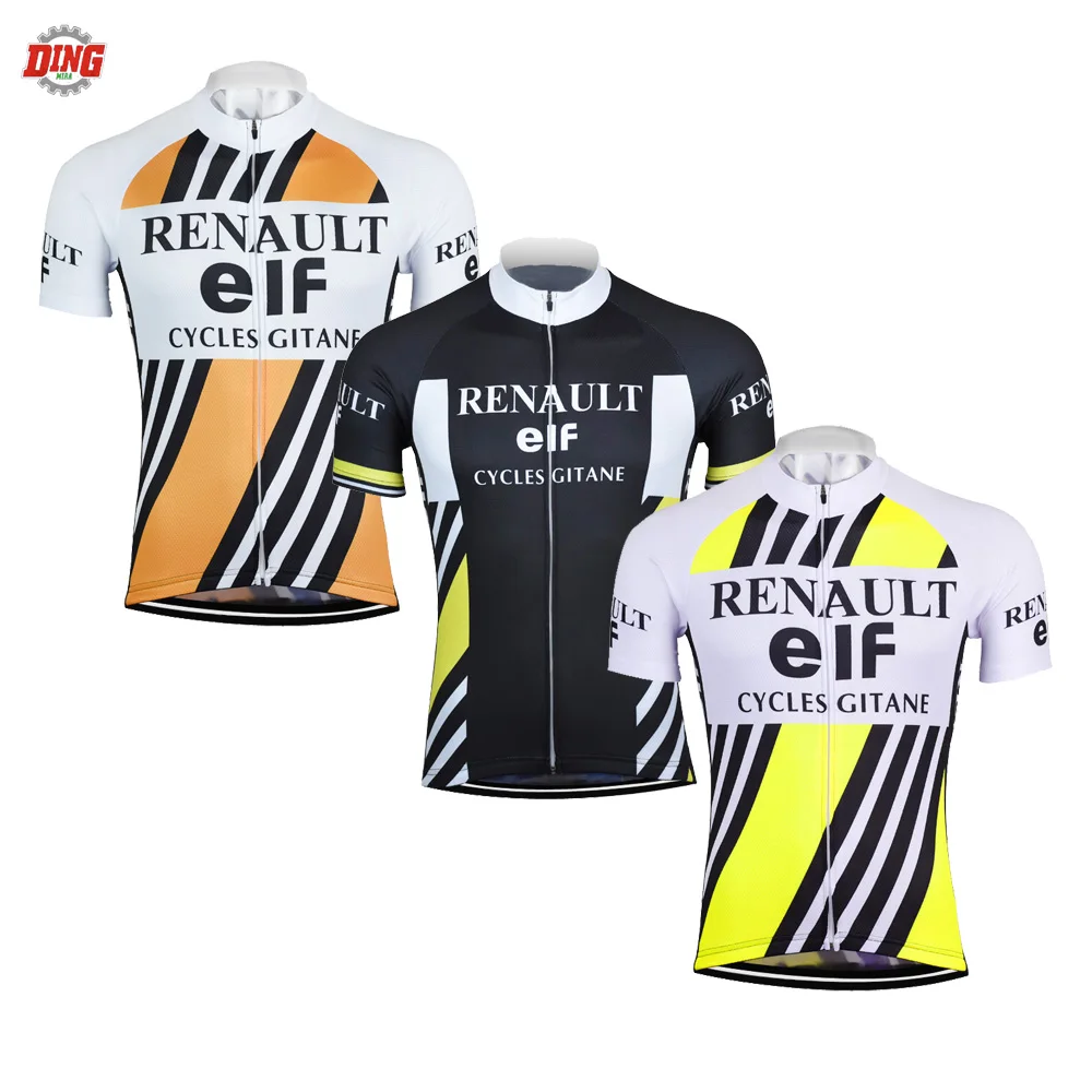 black and orange cycling jersey