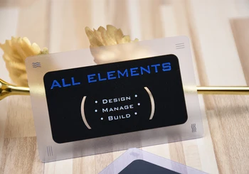 

Blue foil stamped clear frosted card looking for business frosted card HAOBOLAI printing store free shipment