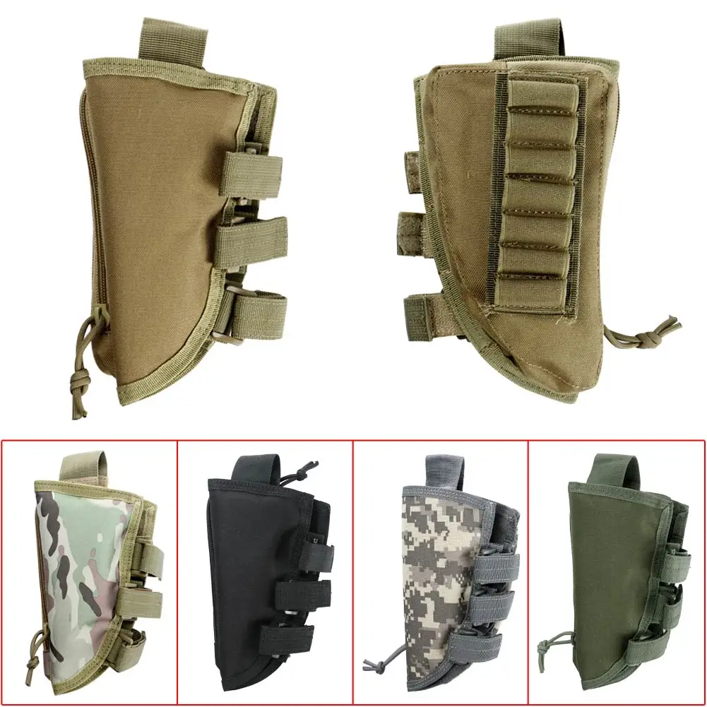 

2018 Portable Adjustable Military Tactical Buttstock Shotgun Rifle Shell Hunting Ammo Pouch Bag Durable Holder Pouch