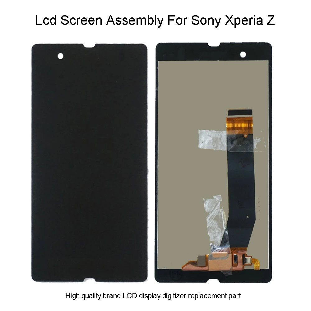 

Quality Lcd For Sony Xperia Z L36h LCD Touch Screen Display Assembly C6606 C6603 C6602 C660x C6601 For Sony Z Lcd