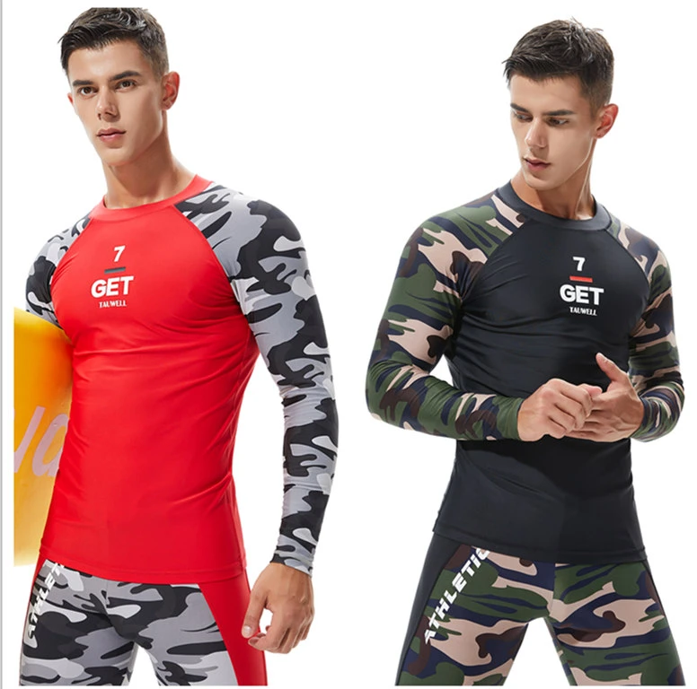 Traje de de manga larga para hombre, camisa de Surf, traje de buceo, protección solar de secado rápido, Upf 50 +, Surf viento|Camisetas de surf y playa| - AliExpress