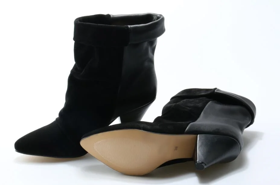 Gullick Brand Black Suede Fold-Over 