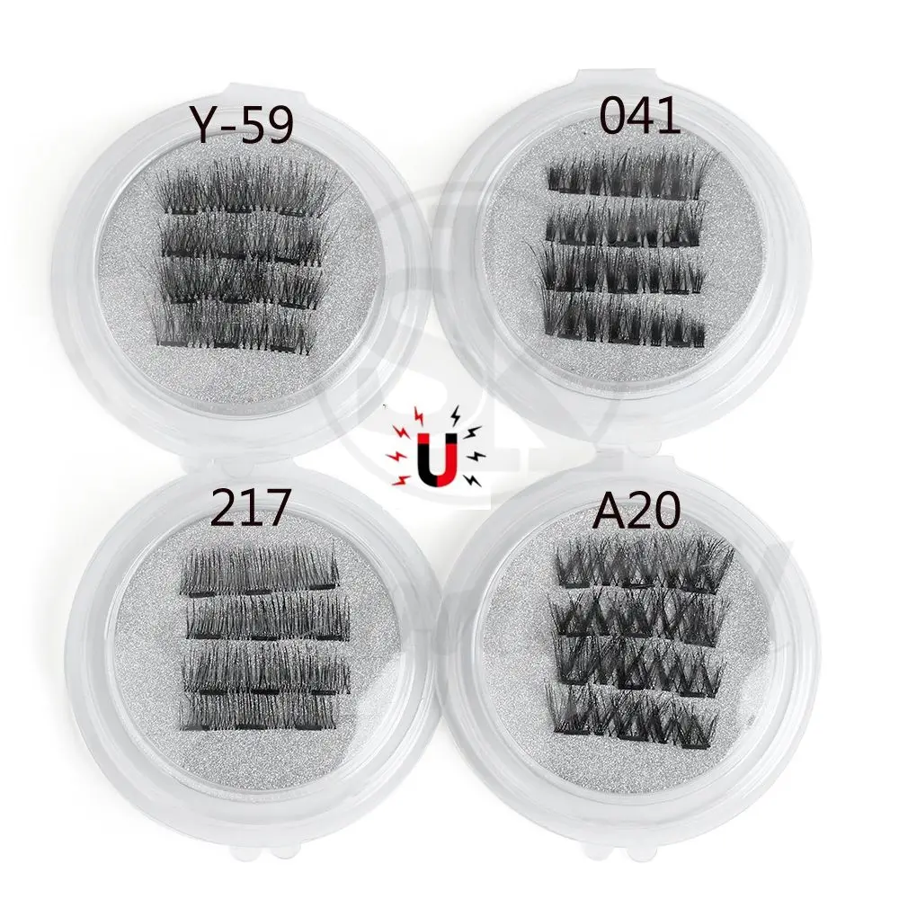 

1 Set Full Coverage Triple Magnetic False Eyelashes Soft Cross Long Handmade Magnet Eye Lashes Extension Beauty Makeup Tools