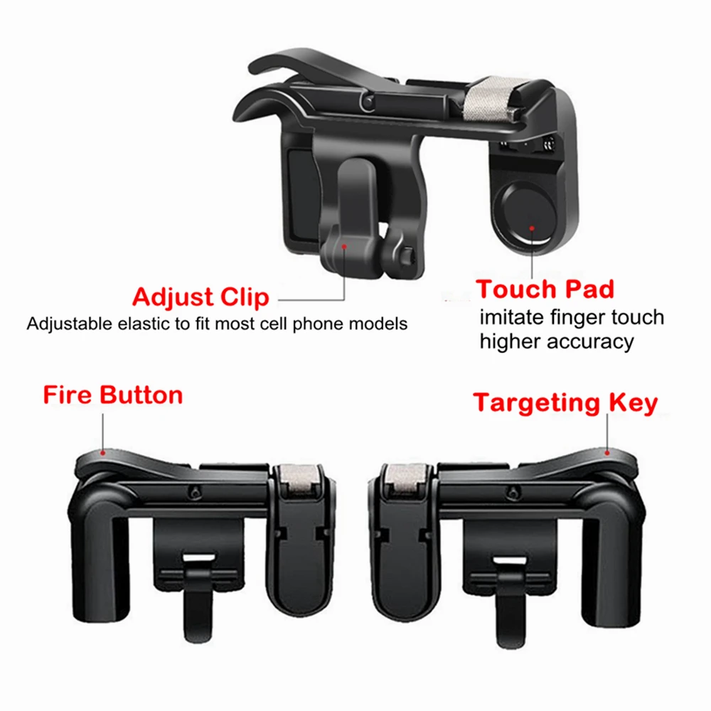 PUBG Mobile Game Pad Controller with L1 R1 Triggers PUGB Phone Gamepad L1R1 Buttons Shooting Gaming Gamepads for iPhone Android PUBG Mobile Game Pad Controller with L1 R1 Triggers PUGB Phone Gamepad L1R1 Buttons Shooting Gaming Gamepads for iPhone Android