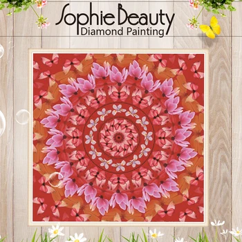 

2018 New Arrival Sophie Beauty Diy Diamond Painting Cross Stitch Embroidery Passion Flower Mandala Needlework Handicraft Mosaic