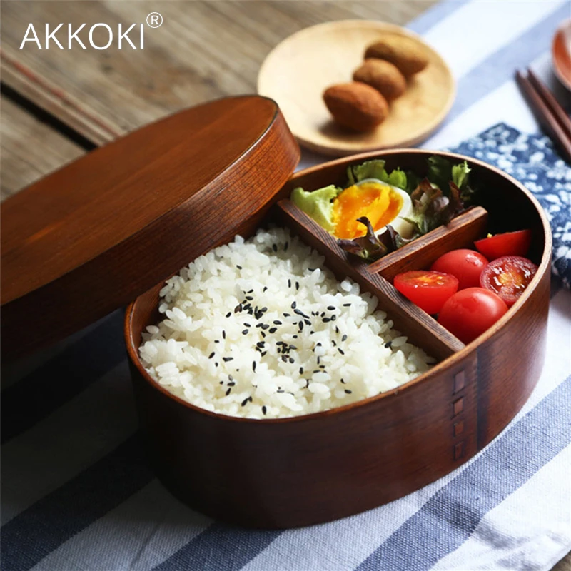 Деревянный Ланч-бокс Bento портативный пищевой контейнер термос пищевая коробка