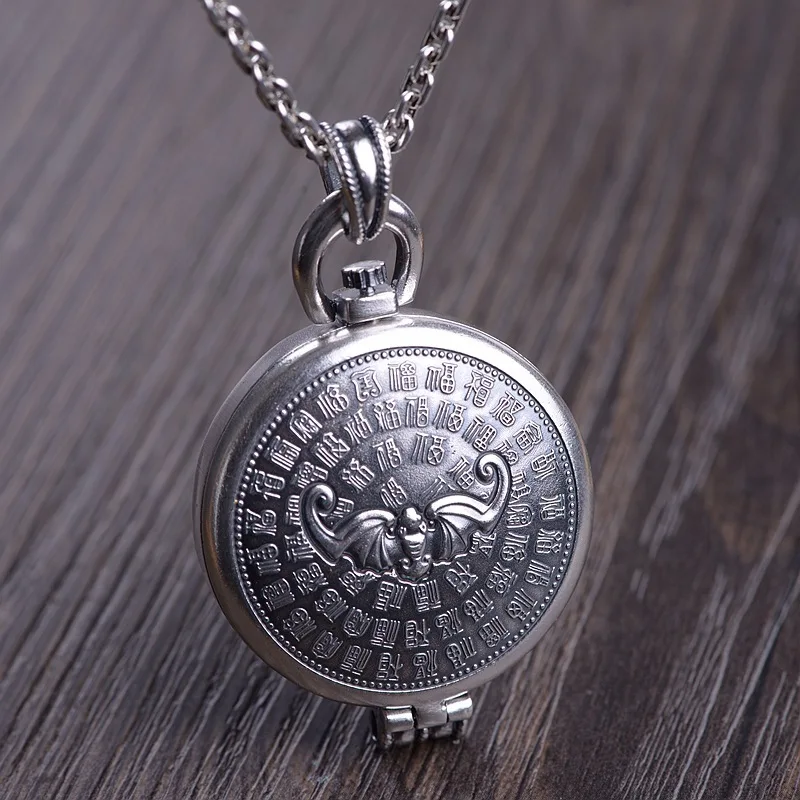 

999 fine silver restoring ancient ways men and women simple six words ga black box silver pendant