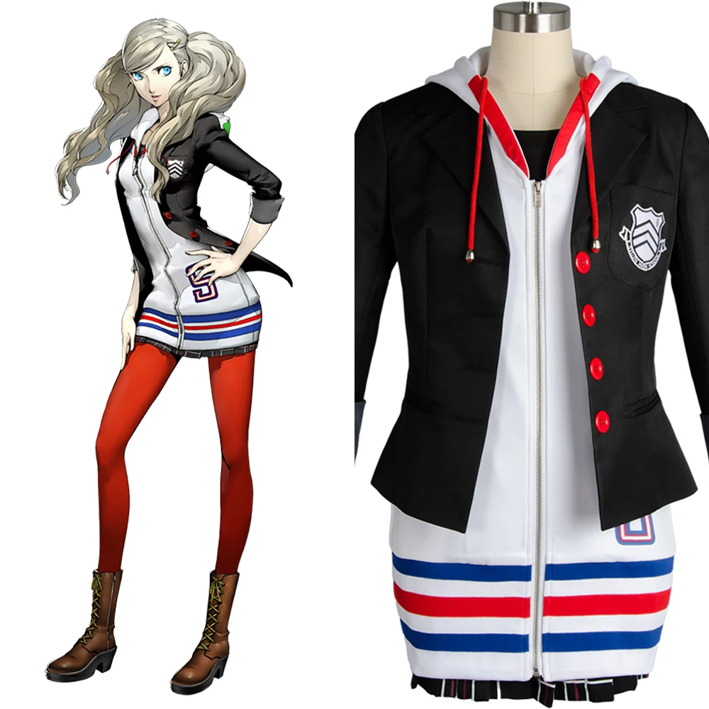 Ann Takamaki Косплэй Persona 5 Анны костюм полный комплект униформы куртка юбка и рубашка