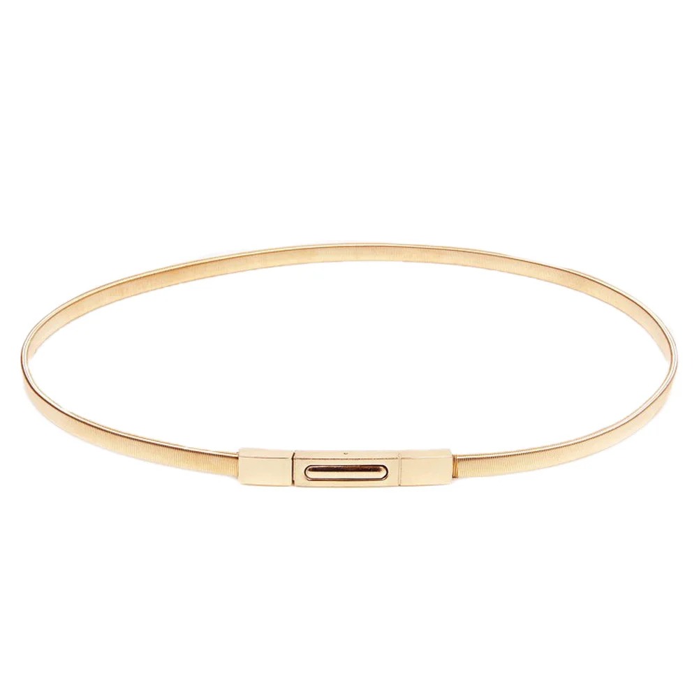 

Spring Loaded Elastic Gold Chain Waist Belt Women High Quality Decorative Fine Gold Female Belts Dresses For Girls