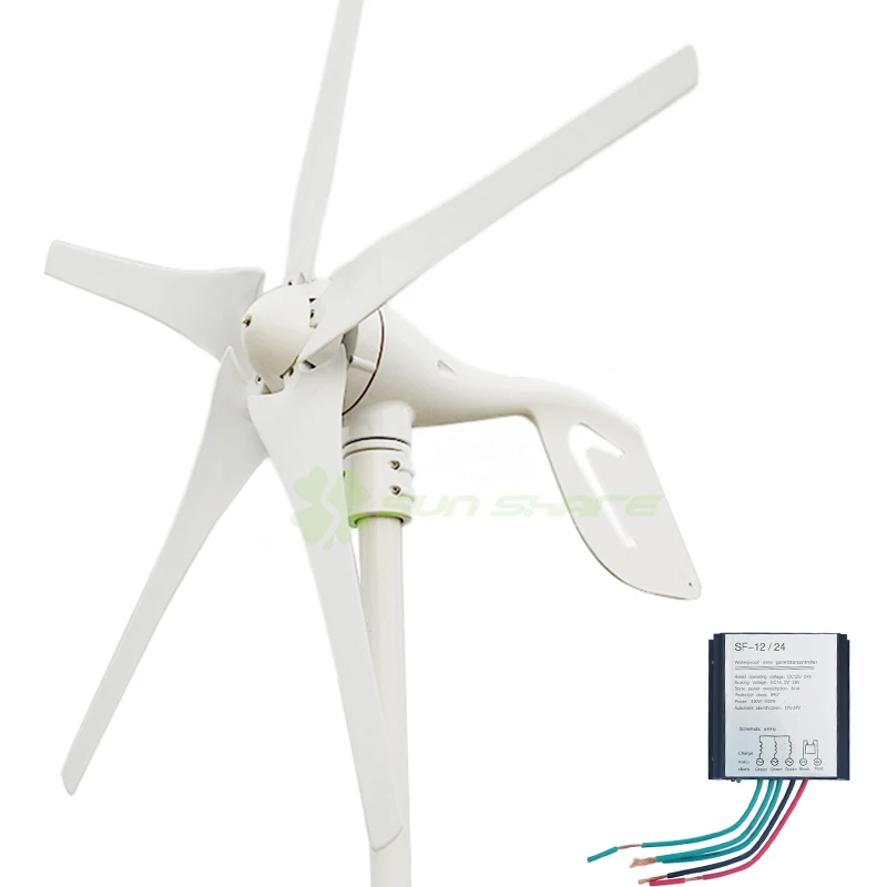 400w 5blades wind turbine + wind controller