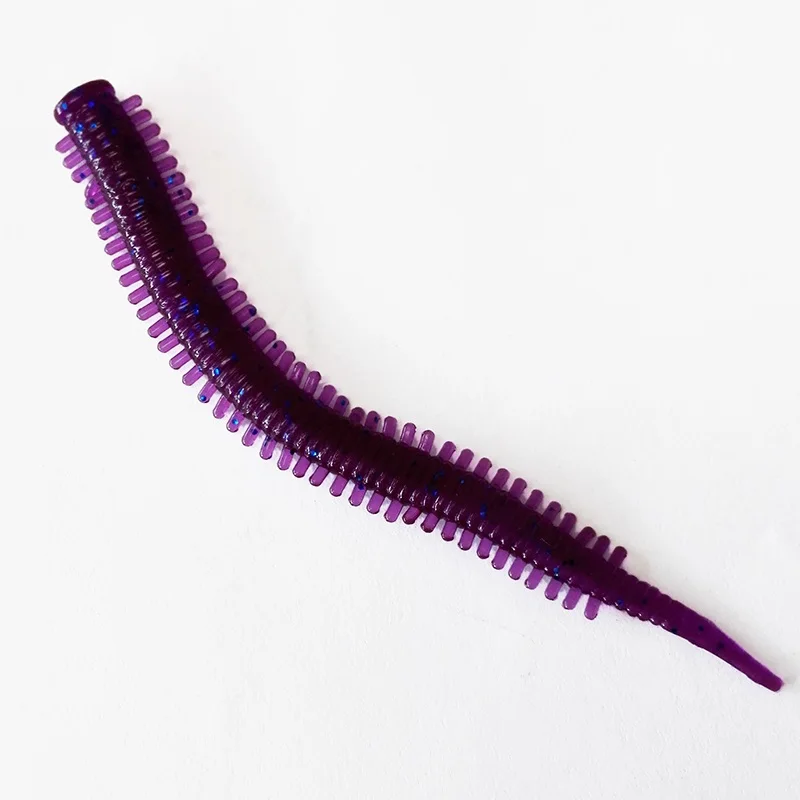10 шт./лот TPR Супер приманка из мягкой рыбы личинка мягкие приманки TPR мягкие приманки снасть искусственные приманки рыболовный червь - Цвет: purple