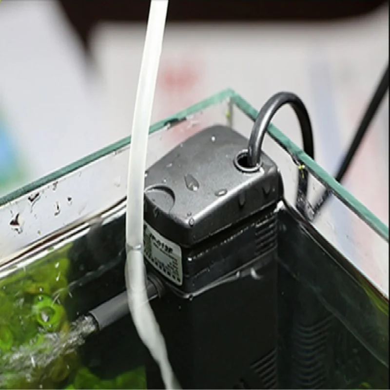 New Fish Tank Aquarium Filter Add Oxygen Submersible Pump 3W Spray Filter Function And Oxygen Function