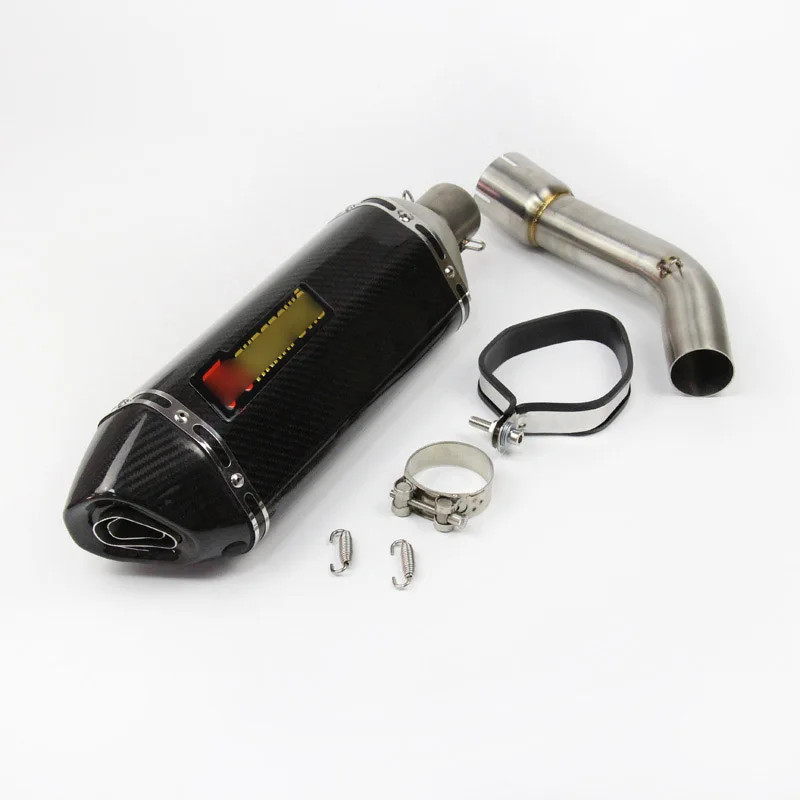 

For Yamaha FZ1 Exhaust Muffler Tip Motorcycle Pipe With Mid Link Pipe Carbon Fiber Motorbike Accessories Refit Escape Slip On