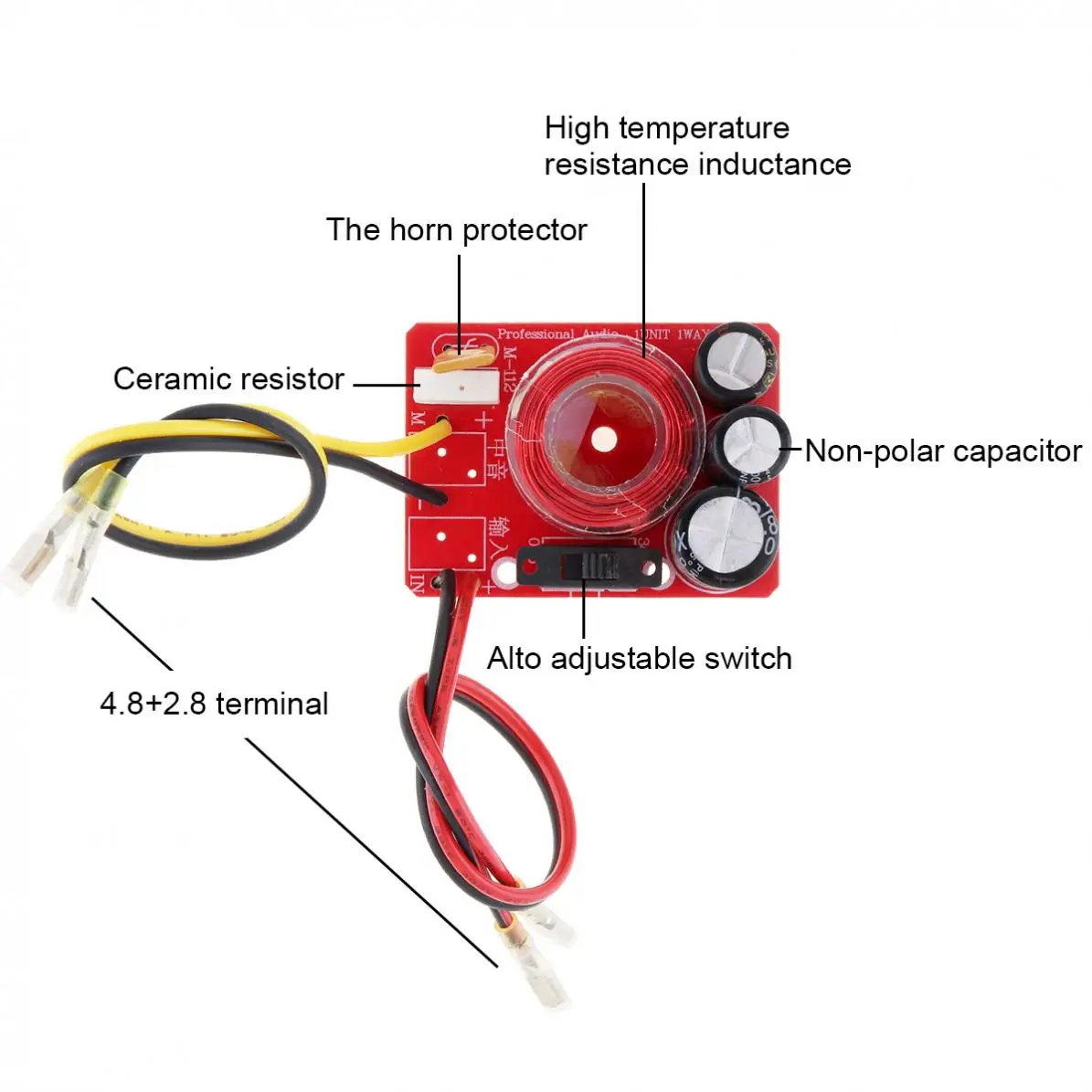 M-112B Solderless Регулируемая частота 80 Вт Mid Tone Divider автомобильный динамик профессиональный автомобильный аудио Чистый Шаг звук делитель