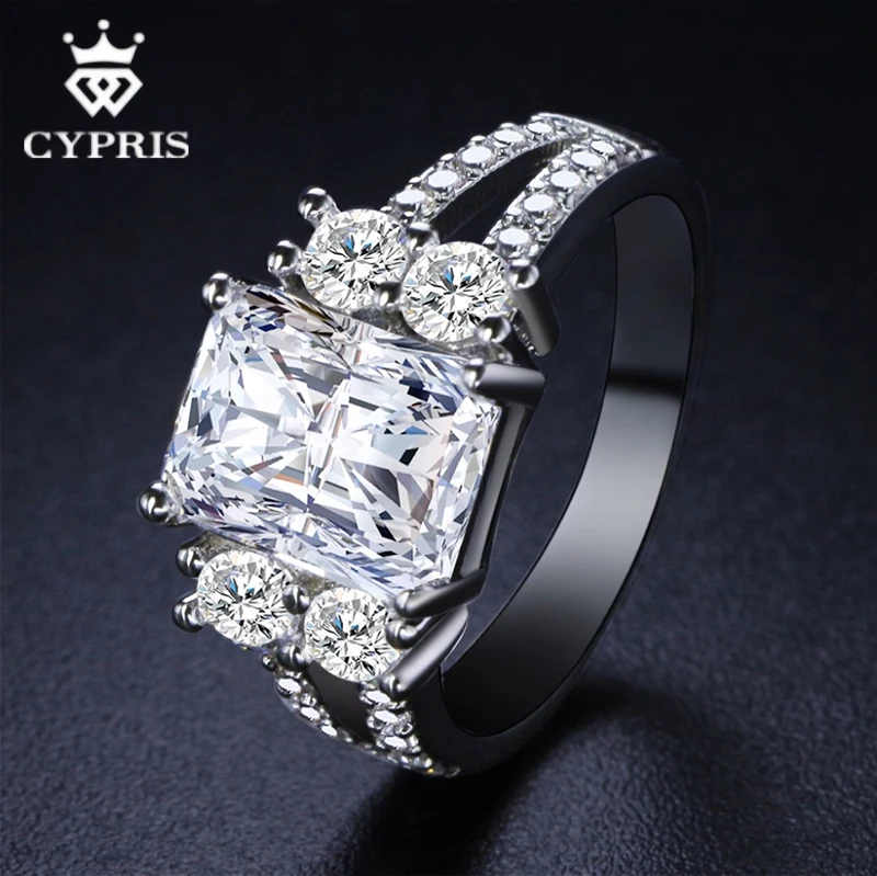 2018 RING Luxury silver color white Gold durable novelty ring cz novelty hot finger women lady